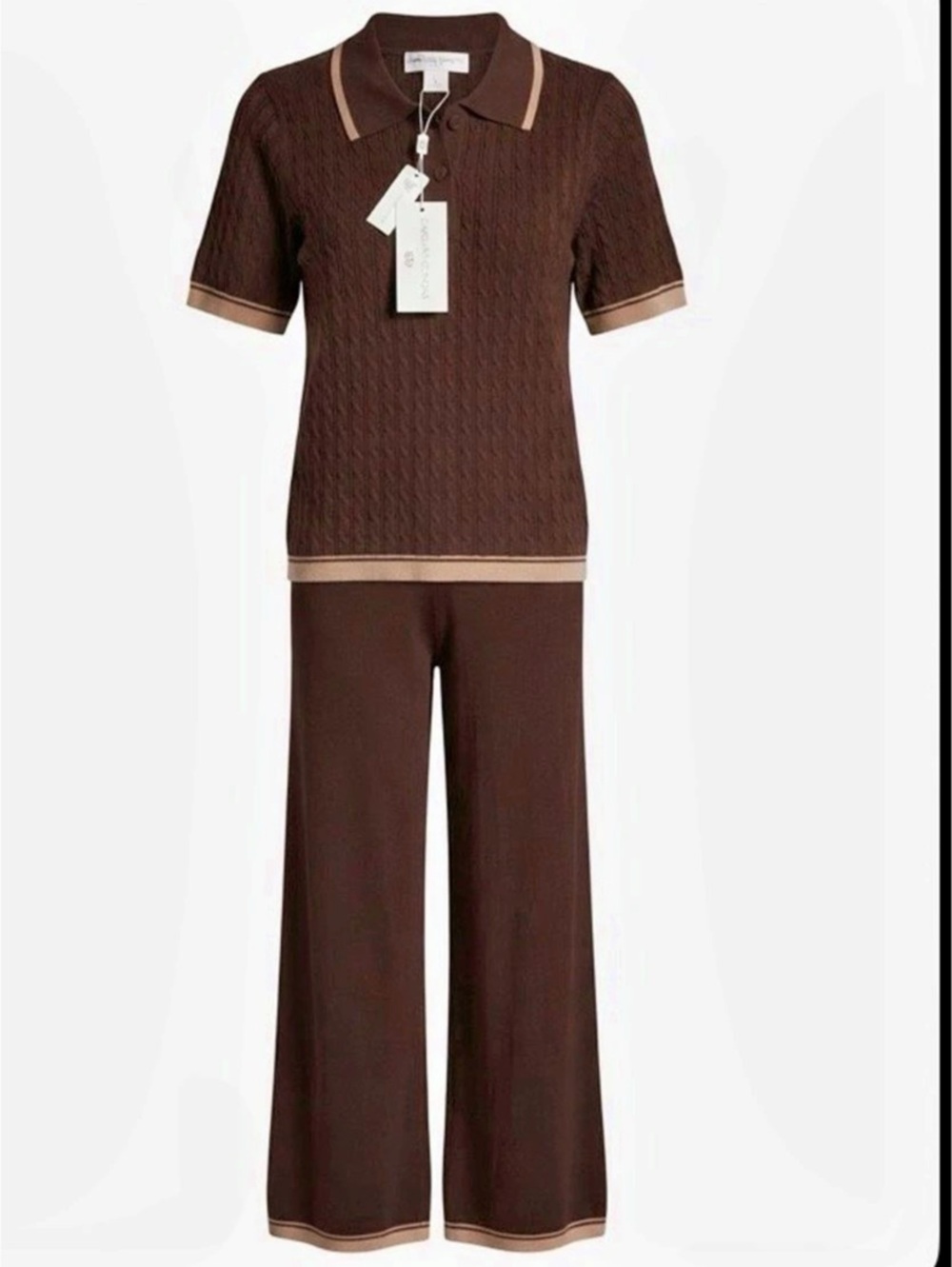 Brown Knit Jumpsuit NWT